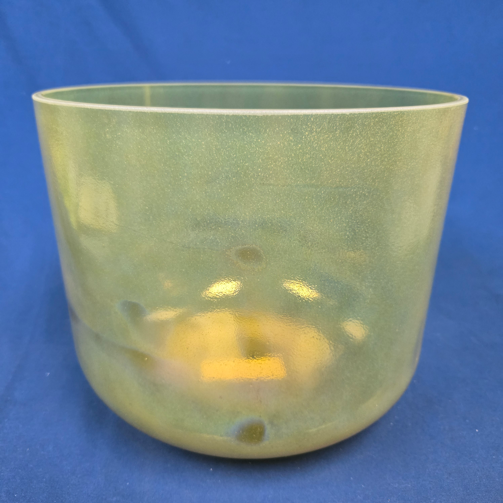 [4423] [#4423] 10" Apache Peridot Infused Quartz Crystal Singing Bowl | 4C-14 | 259 Hz