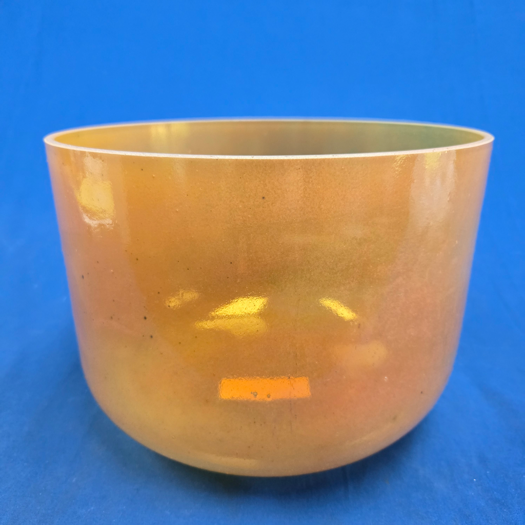 [4427] [#4427] 10" Peach Garnet Infused Quartz Crystal Singing Bowl | 3B+26 | 250 Hz