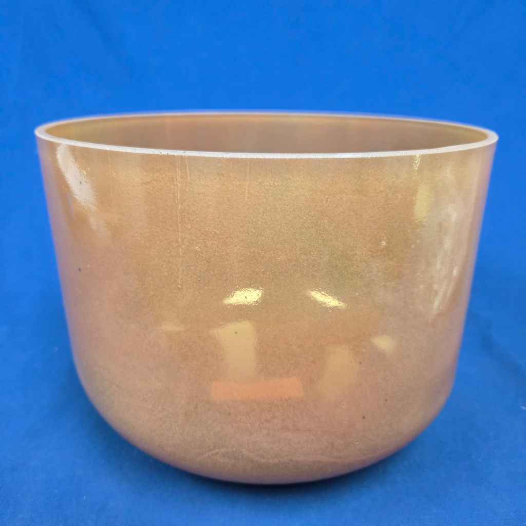 [4428] [#4428] 10" Peach Garnet Infused Quartz Crystal Singing Bowl | 4C+4 | 262 Hz