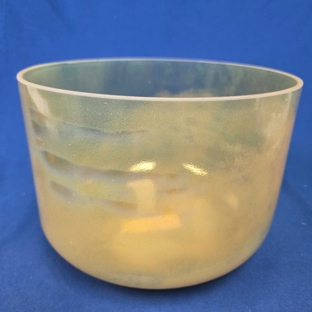 [#4429] Citrine Infused Quartz Crystal Singing Bowl | 10" | 3B +4 | 248 Hz
