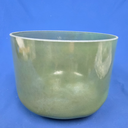 [#4442] Moldavite Infused Quartz Crystal Singing Bowl | 10" | 4C# +15 | 279 Hz