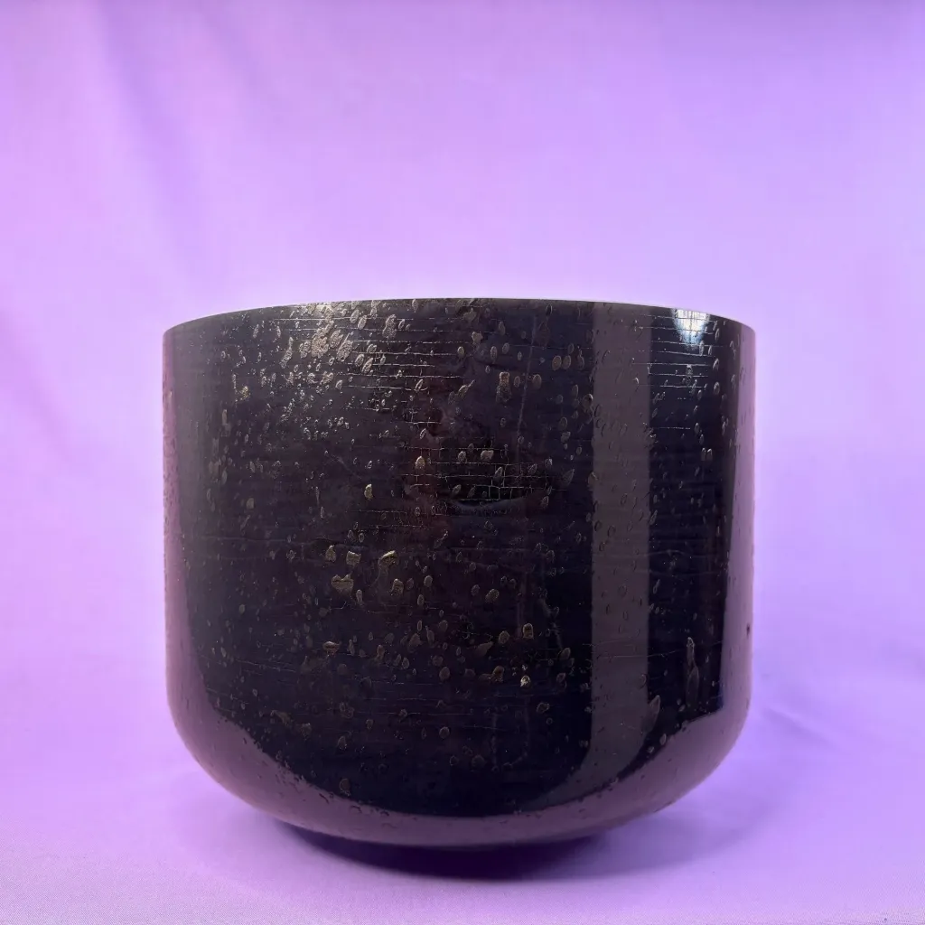 [1682] [#1682] 10" Galena Infused Quartz Crystal Singing Bowl | A#-40