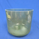 [#4447] 10" Moldavite Infused Quartz Crystal Singing Bowl | 3G#+13 | 209 Hz