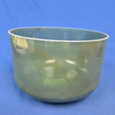 [#4449] 10" Moldavite Infused Quartz Crystal Singing Bowl | 4C+7 | 262 Hz