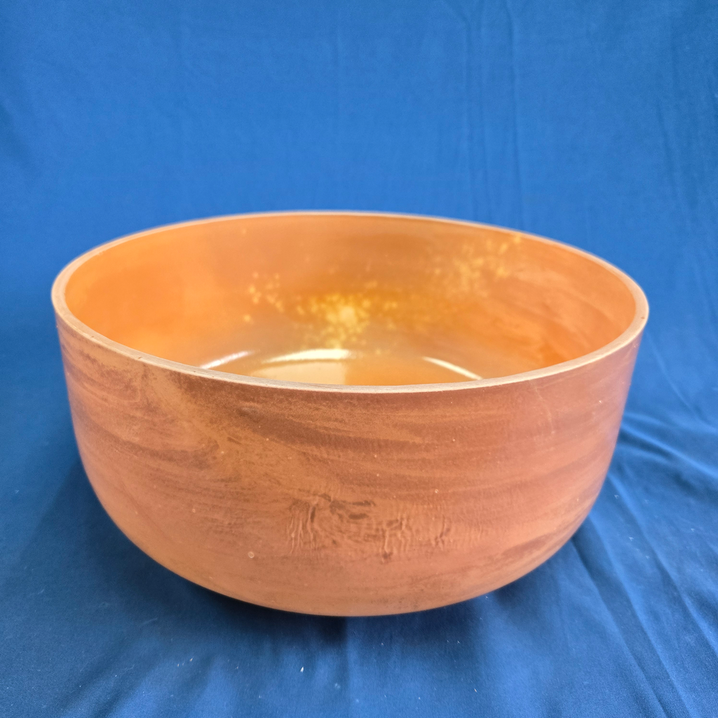 [4451] [#4451] 14" Peach Garnet Infused Quartz Crystal Singing Bowl | 3B-20 | 243 Hz