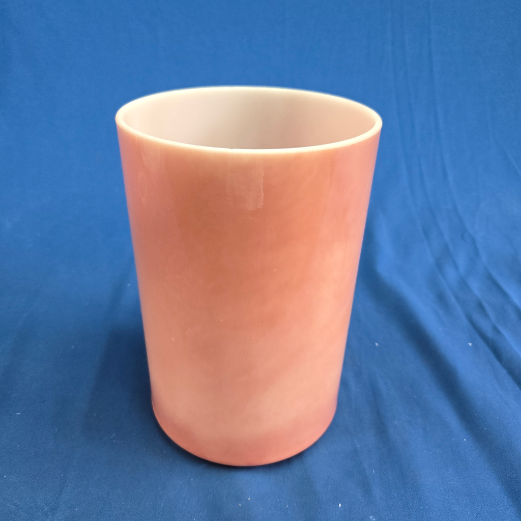 [4473] [#4473] 6" Rose Quartz Infused Quartz Crystal Singing Bowl | 4A#-40 | 455 Hz
