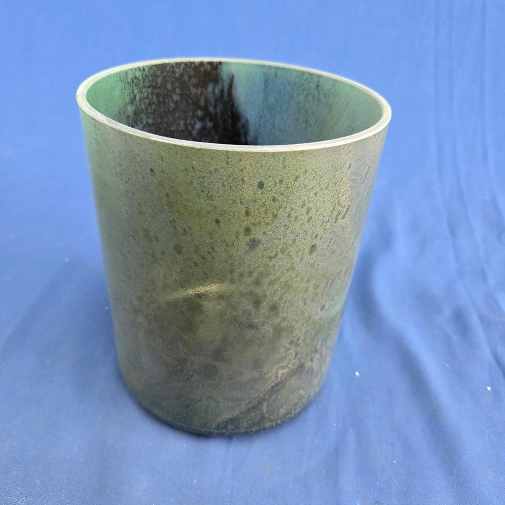 [4480] [#4480] 6" Dioptase Infused Quartz Crystal Singing Bowl | 4B+28 | 502 Hz