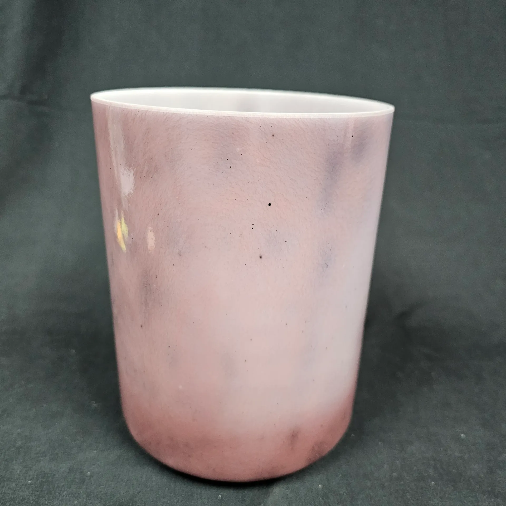 [4483] [#4483] 6" Magenta Sapphire Infused Quartz Crystal Singing Bowl | 4A#+42 | 477 Hz
