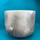 [#1702] 10" Stibnite Infused Quartz Crystal Singing Bowl | C+30