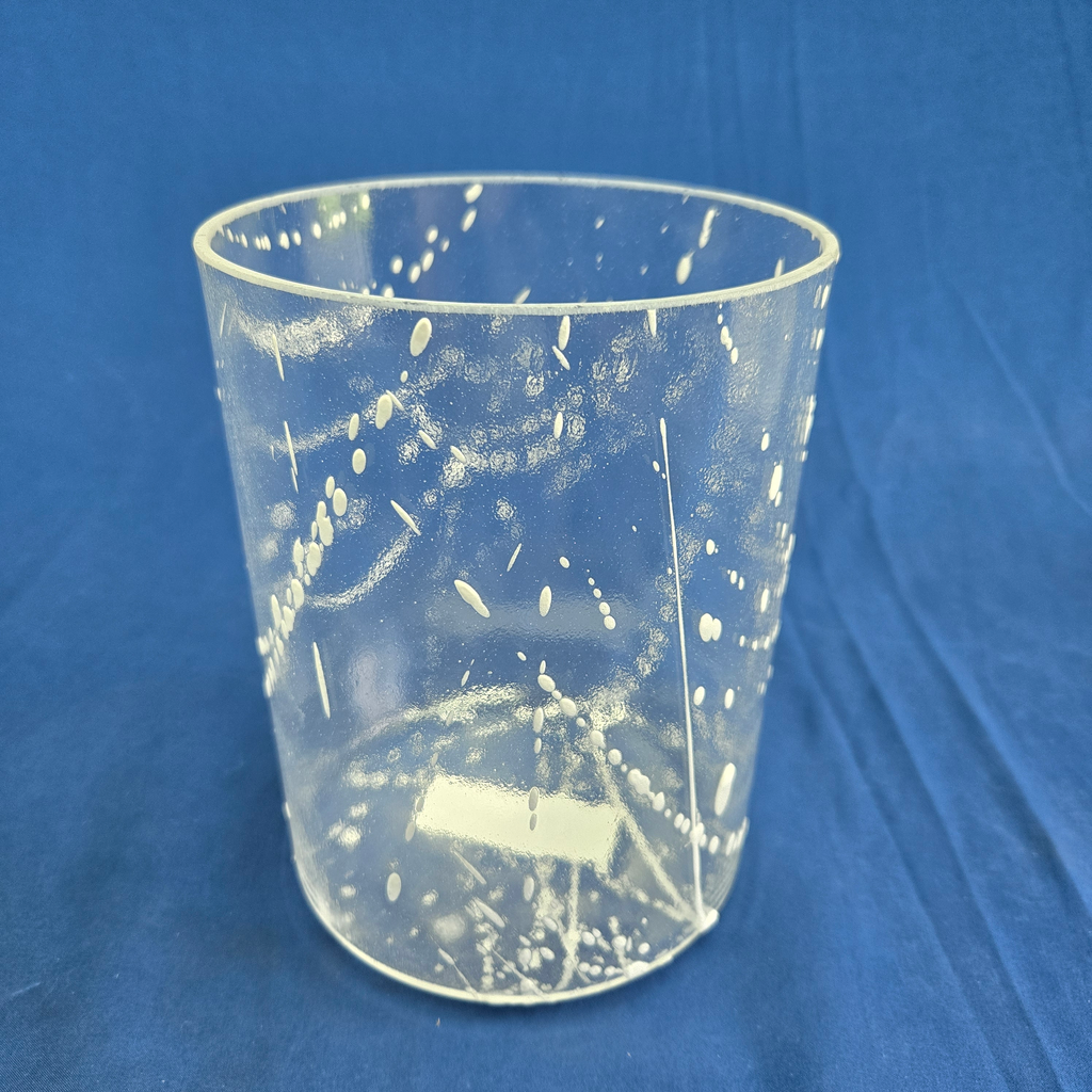[4486] [#4486] 6" Apophyllite Infused Quartz Crystal Singing Bowl | 4A#-10 | 463 Hz