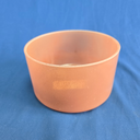 [#4499] 6" Peach Garnet Infused Quartz Crystal Singing Bowl | 5F-14 | 692 Hz
