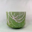 [#1714] 10" Green Aventurine Infused Quartz Crystal Singing Bowl | C-10