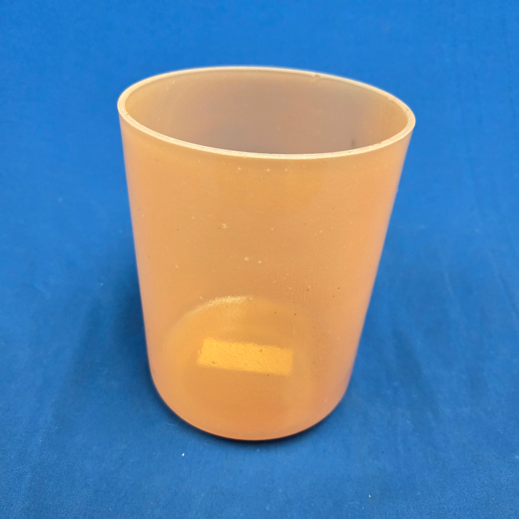 [4536] [#4536] 6" Orange Sapphire Infused Quartz Crystal Singing Bowl | 4B-47 | 480 Hz