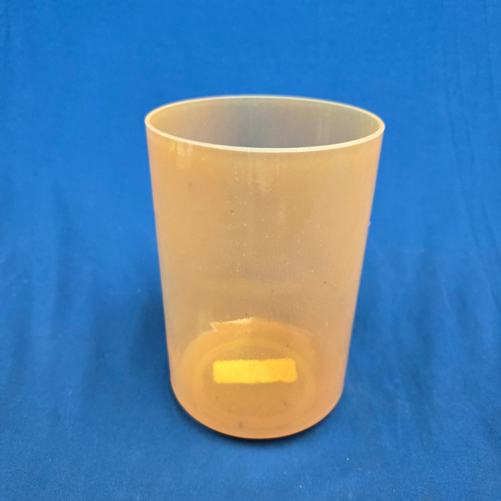 [4538] [#4538] 6" Orange Sapphire Infused Quartz Crystal Singing Bowl | 4F#0 | 370 Hz