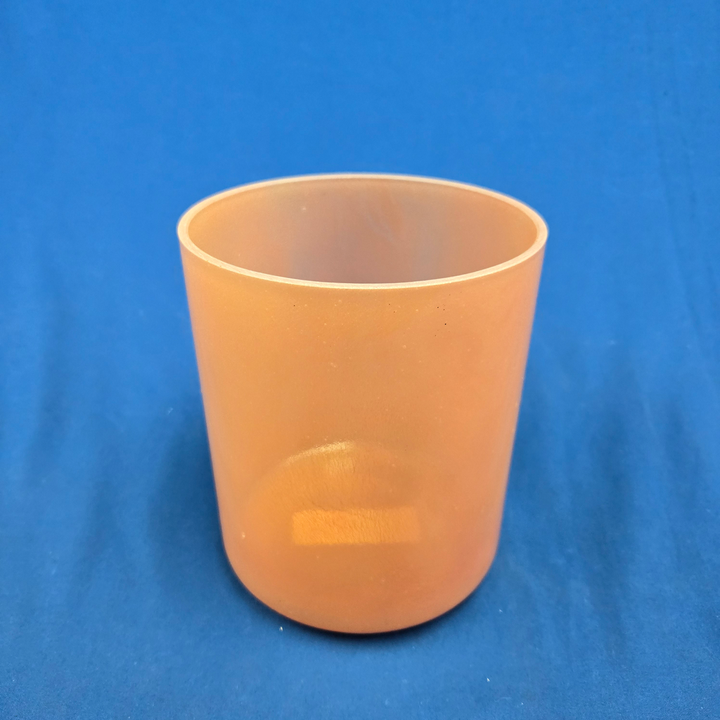 [4541] [#4541] 6" Orange Sapphire Infused Quartz Crystal Singing Bowl | 5C+45 | 537 Hz
