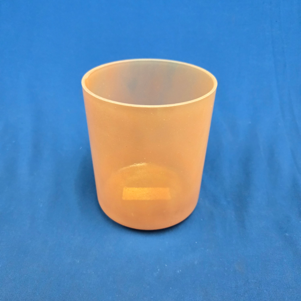 [4543] [#4543] 6" Orange Sapphire Infused Quartz Crystal Singing Bowl | 4B+40 | 505 Hz