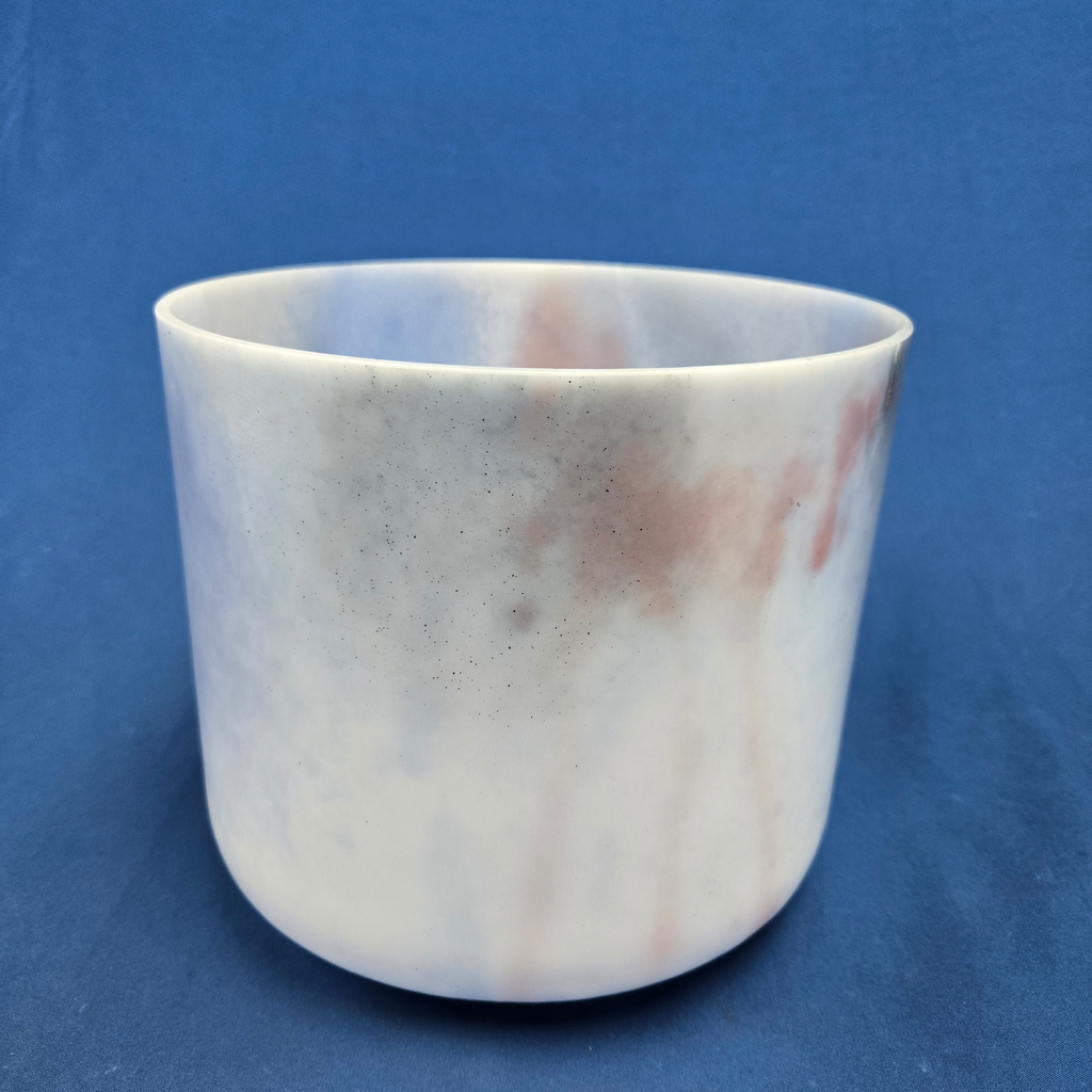 [#4554] 8" Lepidolite Infused Quartz Crystal Singing Bowl | 4C#-26 | 273 Hz