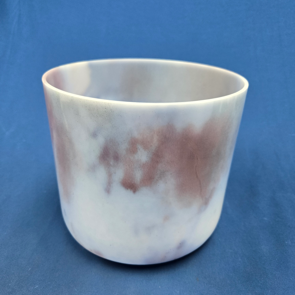 [4558] [#4558] 8" Lepidolite Infused Quartz Crystal Singing Bowl | 4C+21 | 264 Hz