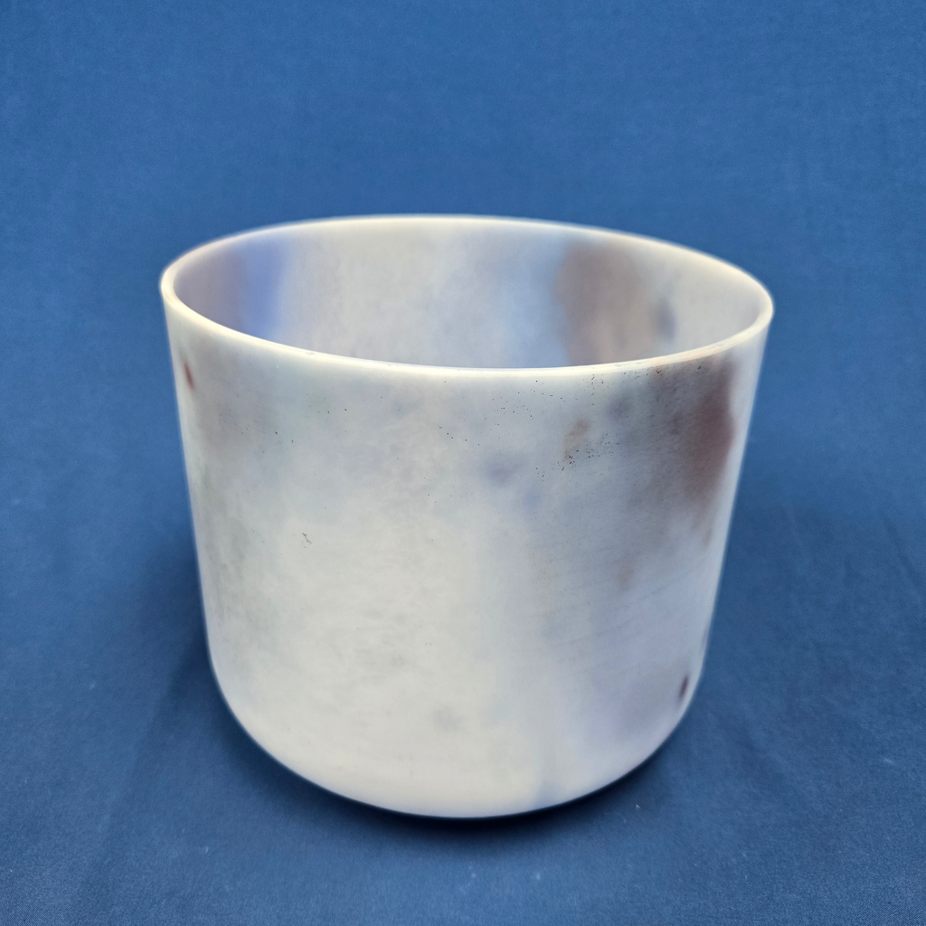 [4559] [#4559] 8" Lepidolite Infused Quartz Crystal Singing Bowl | 4D-7 | 292 Hz