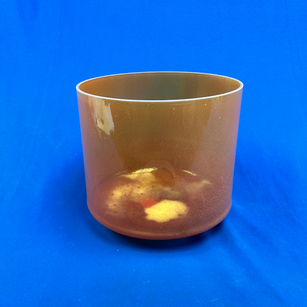 [4569] [#4569] 9" Spessartite Garnet Infused Quartz Crystal Singing Bowl | 3A#-48 | 226 Hz