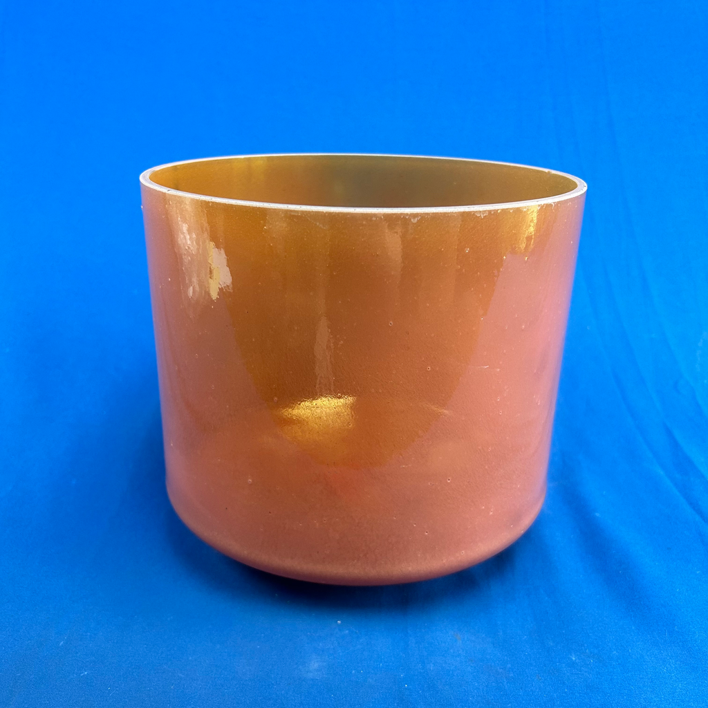[4571] [#4571] 9" Spessartite Garnet Infused Quartz Crystal Singing Bowl | 4D-9 | 292 Hz
