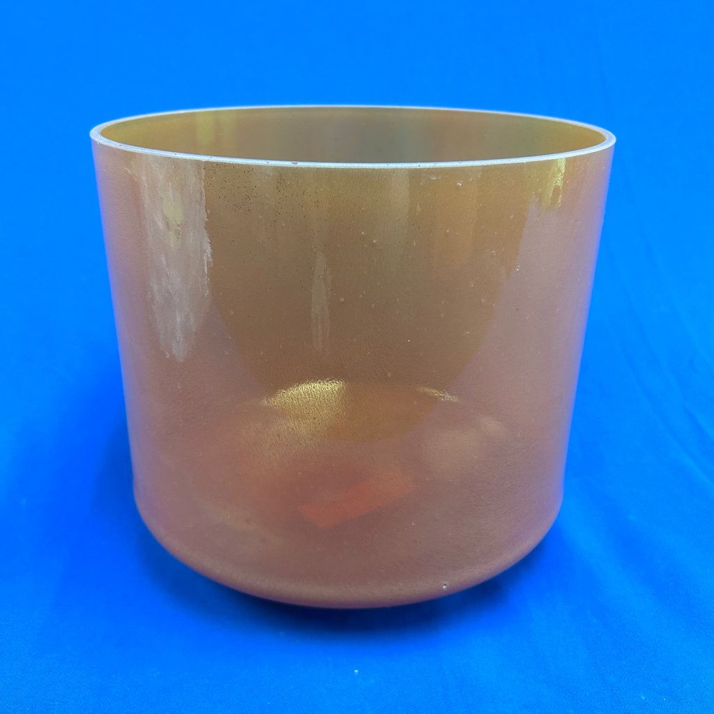 [4573] [#4573] 9" Spessartite Garnet Infused Quartz Crystal Singing Bowl | 4C-26 | 257 Hz