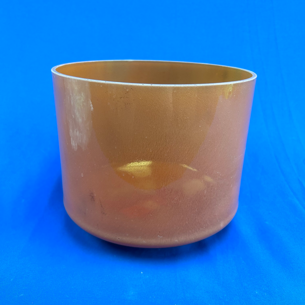 [4575] [#4575] 9" Spessartite Garnet Infused Quartz Crystal Singing Bowl | 4D-14 | 291 Hz
