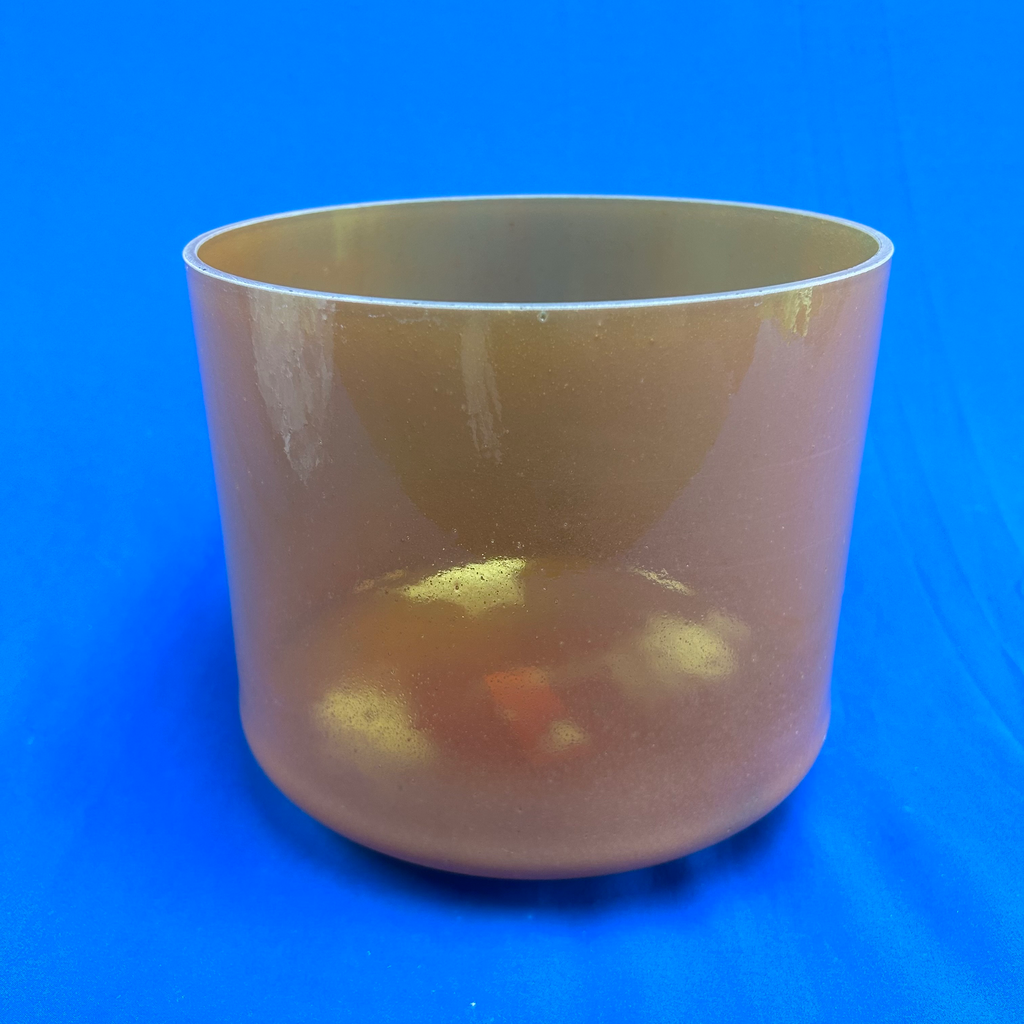 [4576] [#4576] 9" Spessartite Garnet Infused Quartz Crystal Singing Bowl | 4C#-29 | 272 Hz