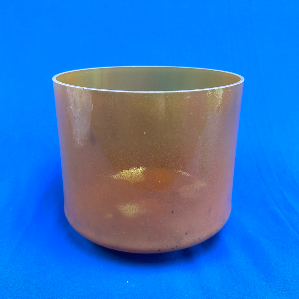 [4577] [#4577] 9" Spessartite Garnet Infused Quartz Crystal Singing Bowl | 4C-27 | 257 Hz