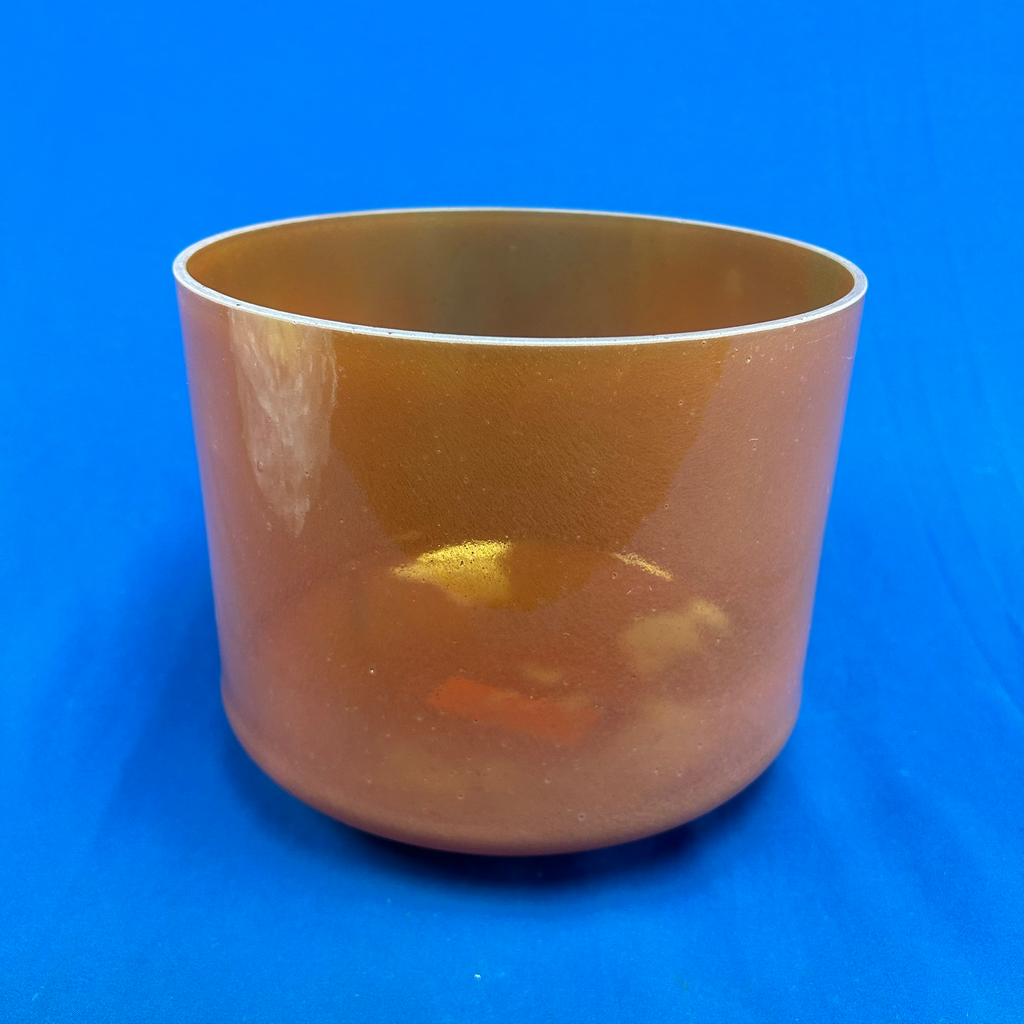 [4578] [#4578] 9" Spessartite Garnet Infused Quartz Crystal Singing Bowl | 4C-12 | 259 Hz