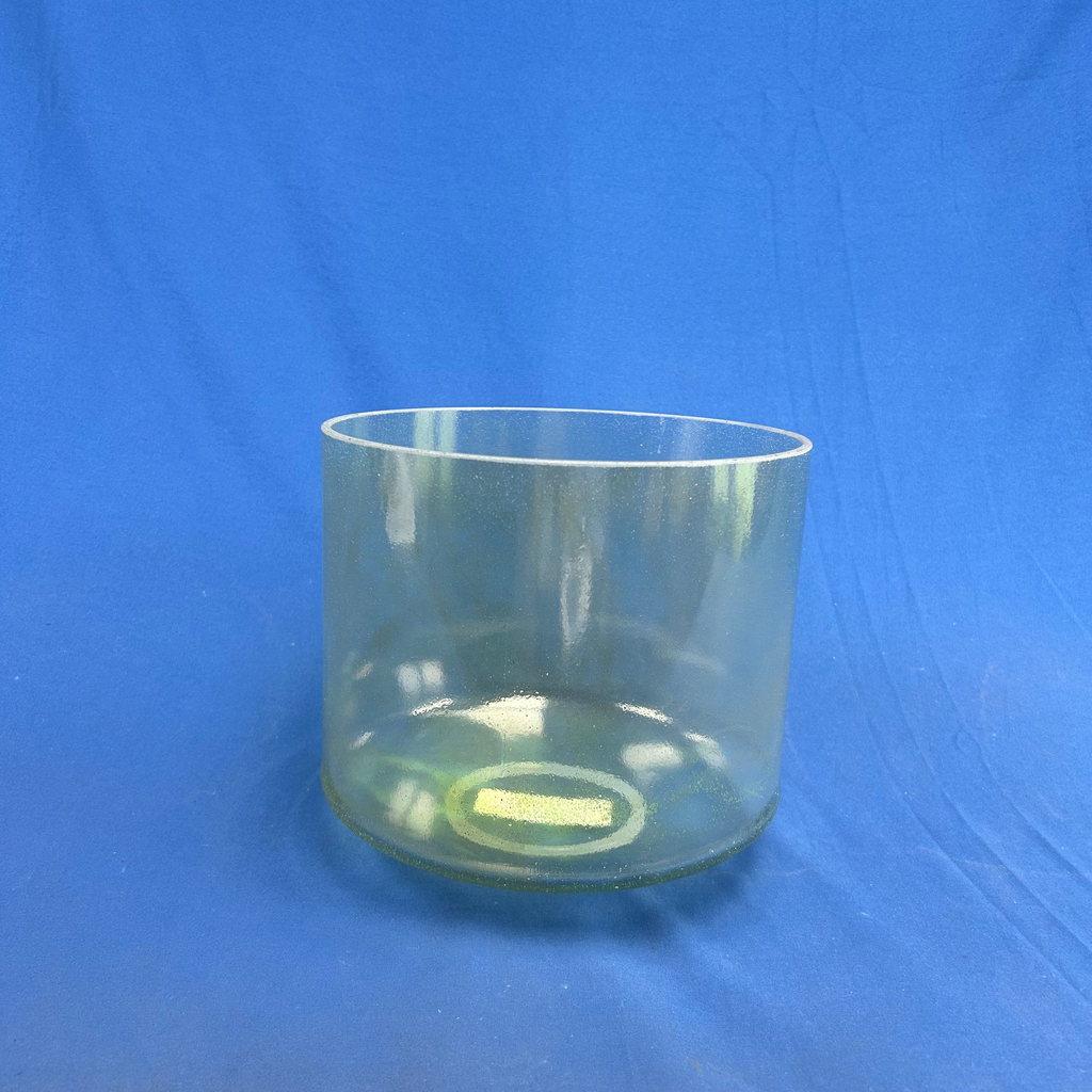 [4584] [#4584] 9" Green Amethyst Infused Quartz Crystal Singing Bowl | 4C#+10 | 278 Hz