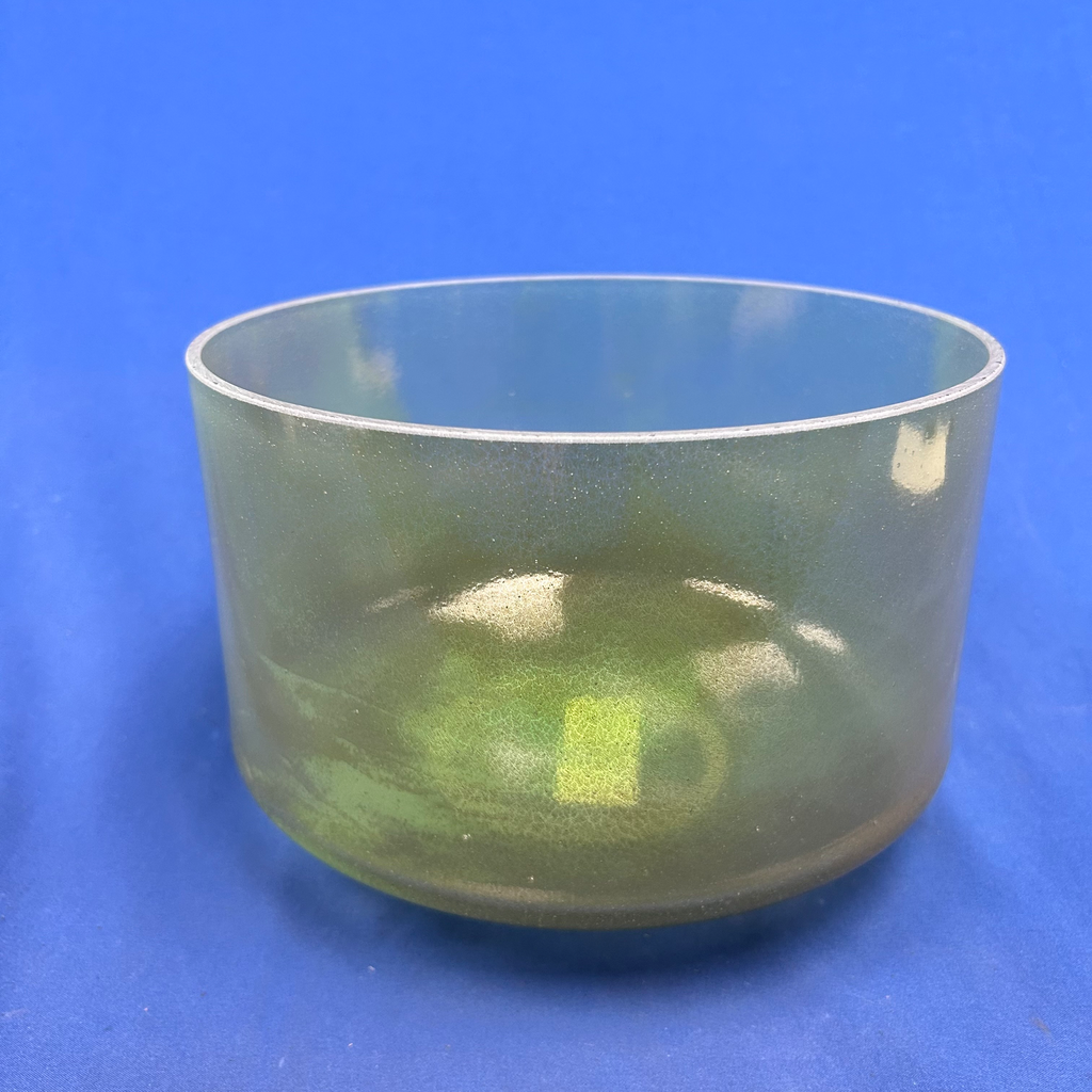 [#4588] 9" Tsavorite Infused Quartz Crystal Singing Bowl | 4D#-3 | 310 Hz