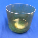 [#4589] Tsavorite Infused Quartz Crystal Singing Bowl | 9" | 4D-39 | 287 Hz