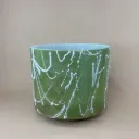 [#1930] 8" Green Aventurine Infused Quartz Crystal Singing Bowl | C+35