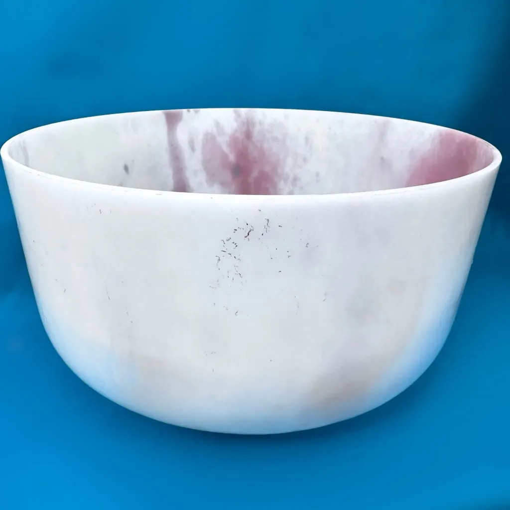 Lepidolite Quartz Crystal Singing Bowl | 12" F# Note (+30) | C=528 Tuning | #1940