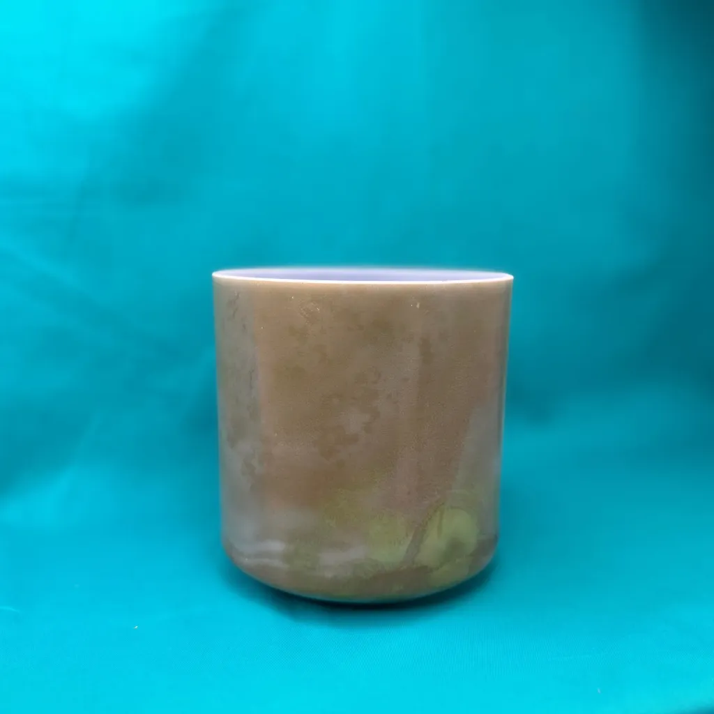 [1002] Moldavite Quartz Crystal Singing Bowl | 6" A# Note | C=528 Tuning | #1002