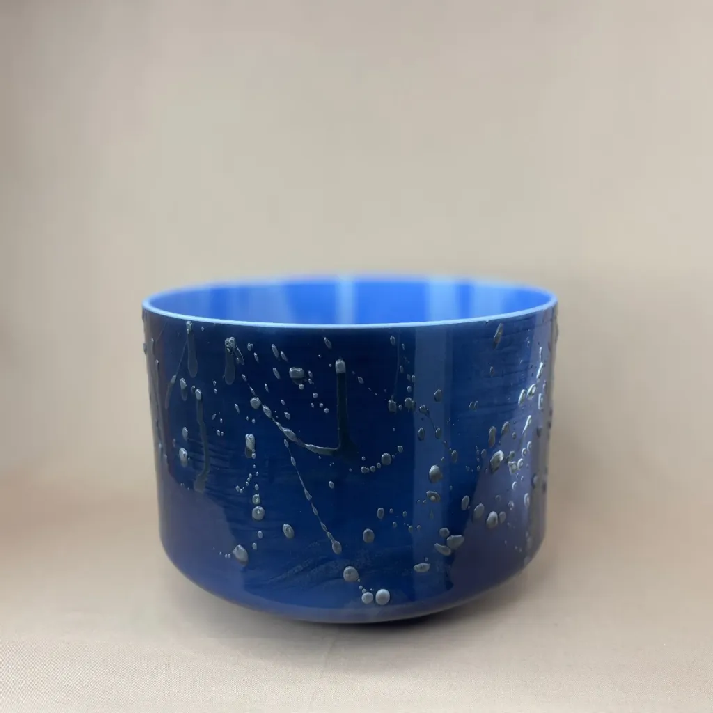 Lapis Quartz Crystal Singing Bowl | 9" D Note (+5) | #1093