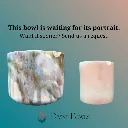 Moldavite Quartz Crystal Singing Bowl | 7" F# Note | Uplift Frequencies | #1242