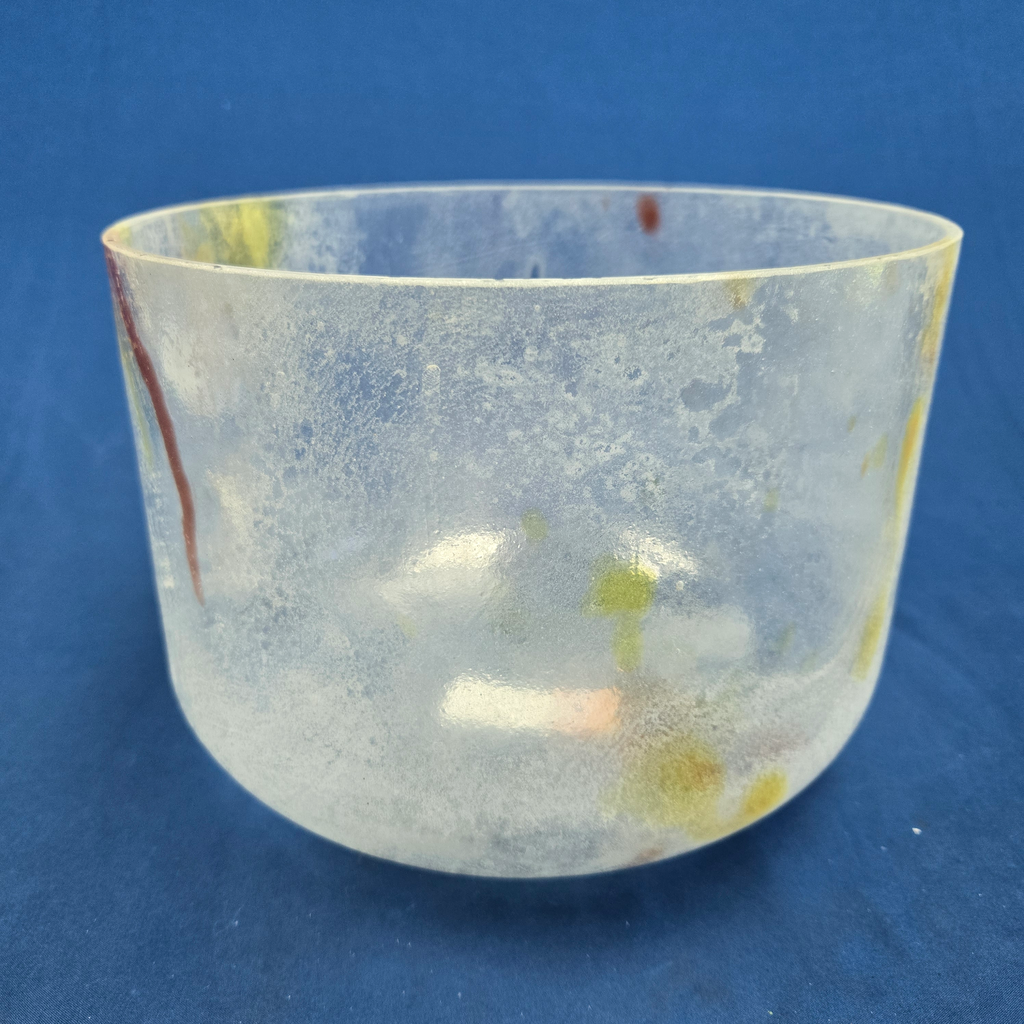 [4640] [#4640] 10" Fluorite Infused Quartz Crystal Singing Bowl | 3A#-44 | 227 Hz