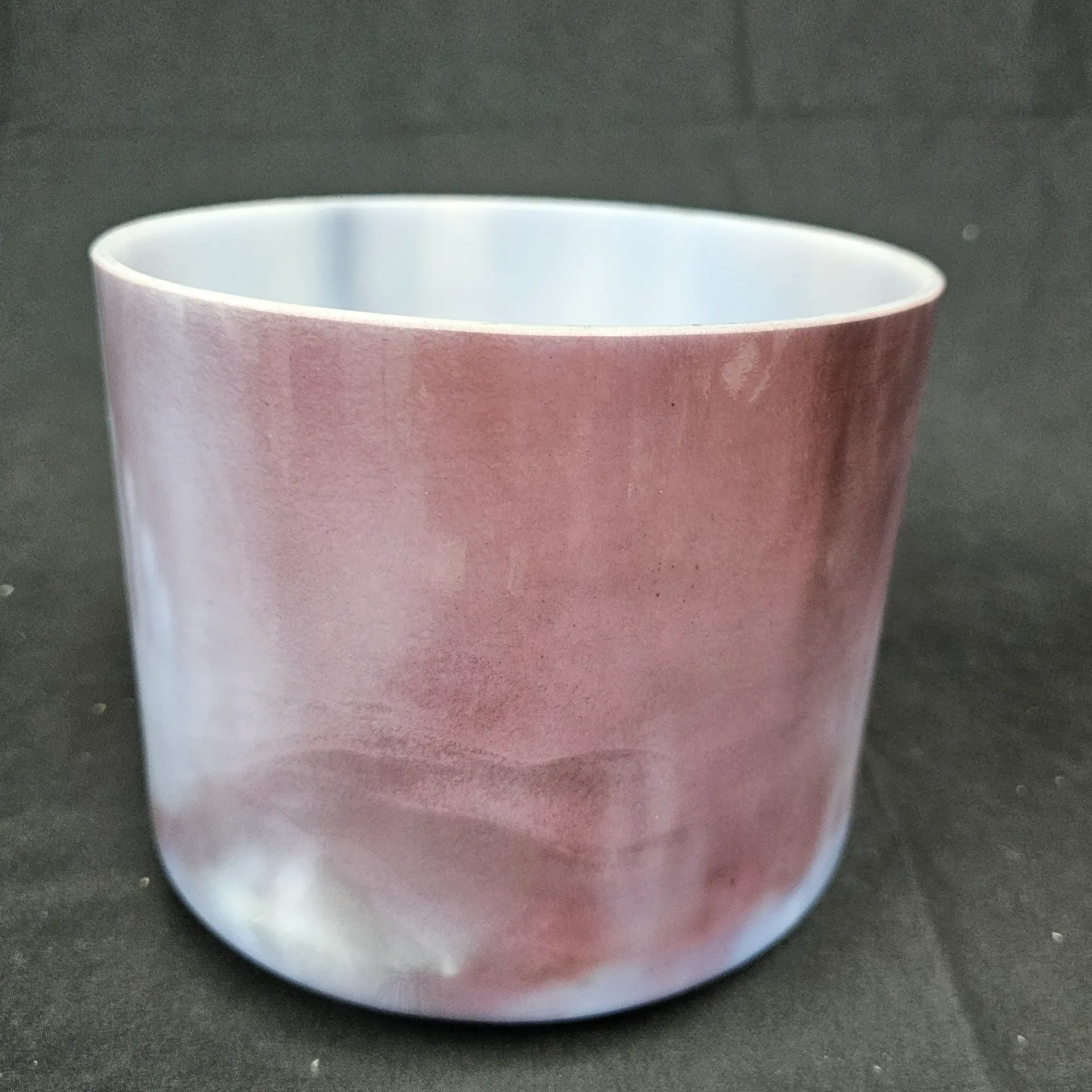 [#1388] 7" Magenta Sapphire Infused Quartz Crystal Singing Bowl | 4G#+35 | 423 Hz