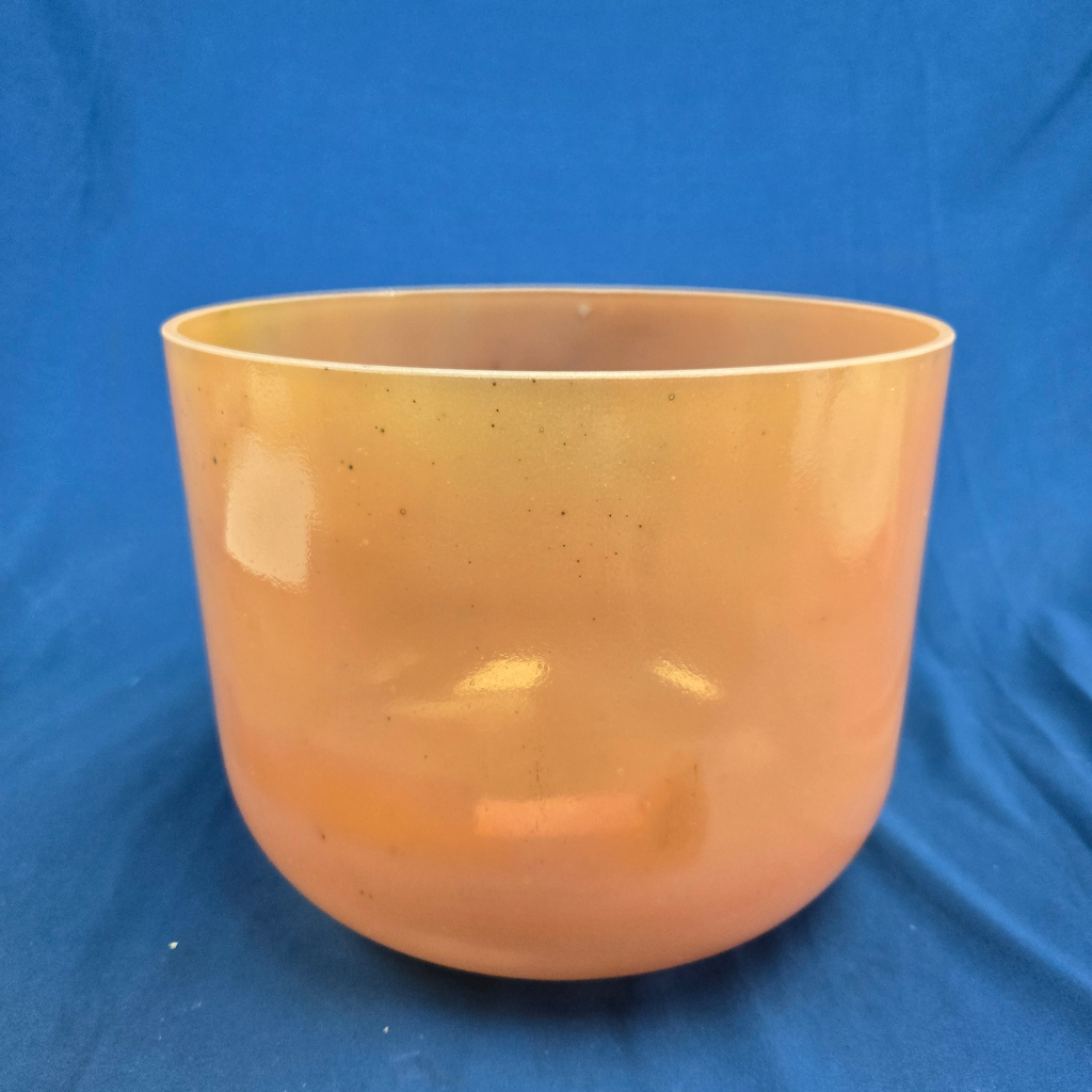 [4700] [#4700] 10" Orange Sapphire Infused Quartz Crystal Singing Bowl | 3A-13 | 218 Hz