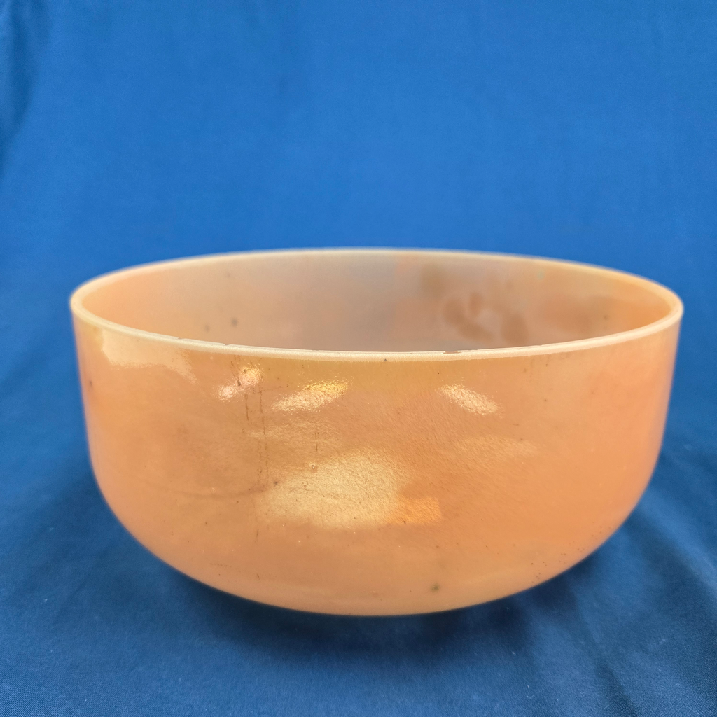 [4702] [#4702] 10" Orange Sapphire Infused Quartz Crystal Singing Bowl | 4C+31 | 266 Hz