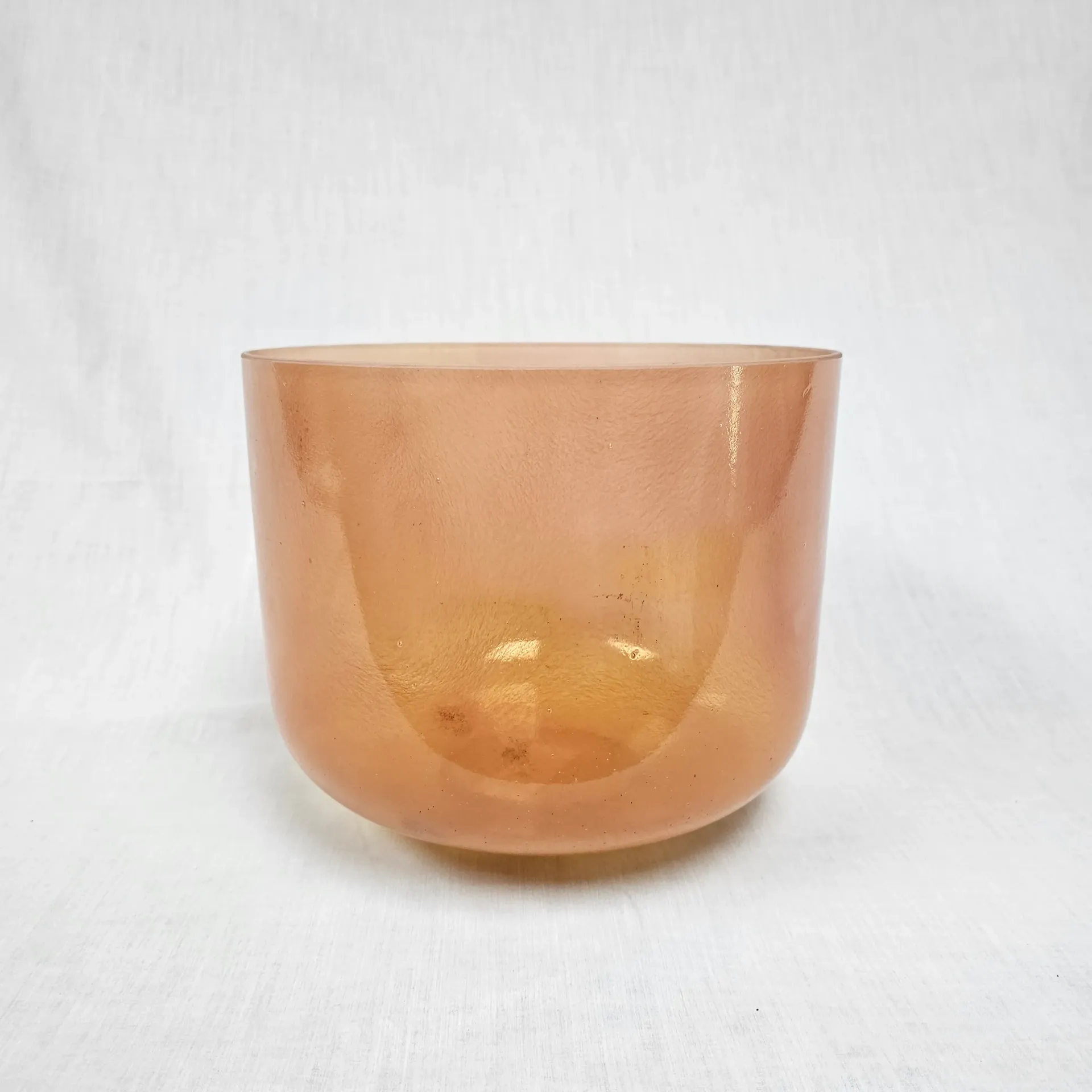 [4703] [#4703] 10" Orange Sapphire Infused Quartz Crystal Singing Bowl | 3G#-21 | 205 Hz