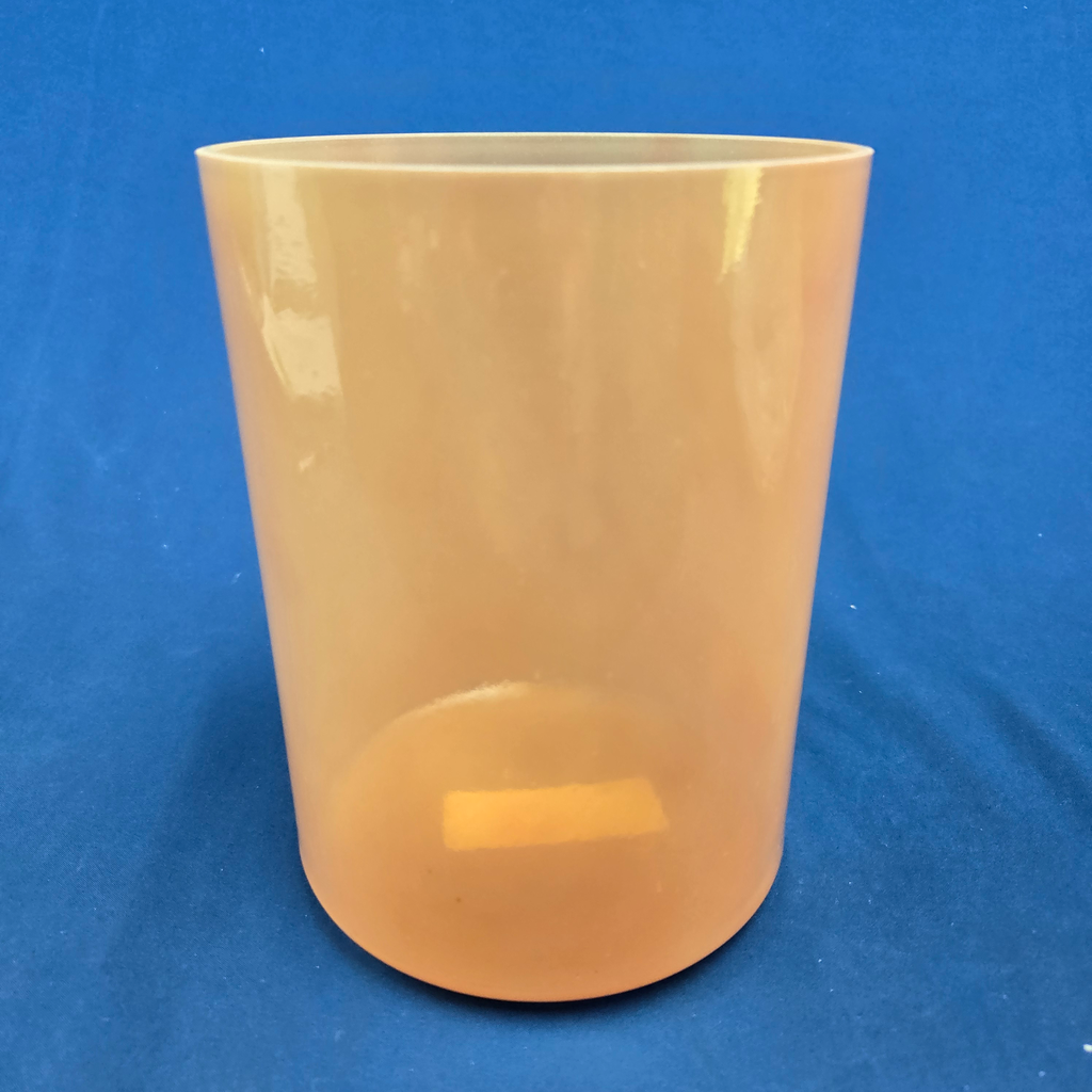 [4708] [#4708] 6" Orange Sapphire Infused Quartz Crystal Singing Bowl | 4B+15 | 498 Hz