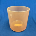 [#4709] 6" Orange Sapphire Infused Quartz Crystal Singing Bowl | 4B-43 | 481 Hz