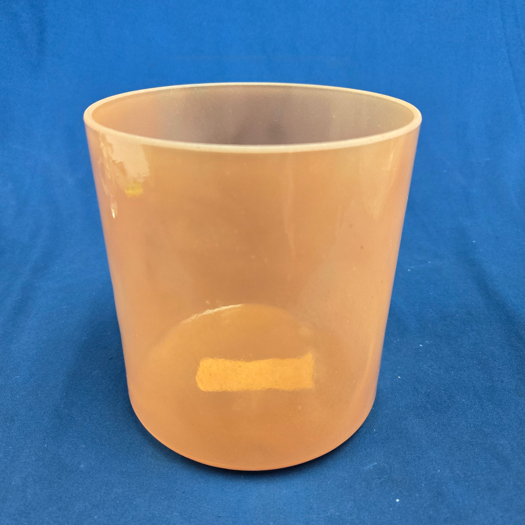 [4711] [#4711] 6" Orange Sapphire Infused Quartz Crystal Singing Bowl | 4B-28 | 485 Hz