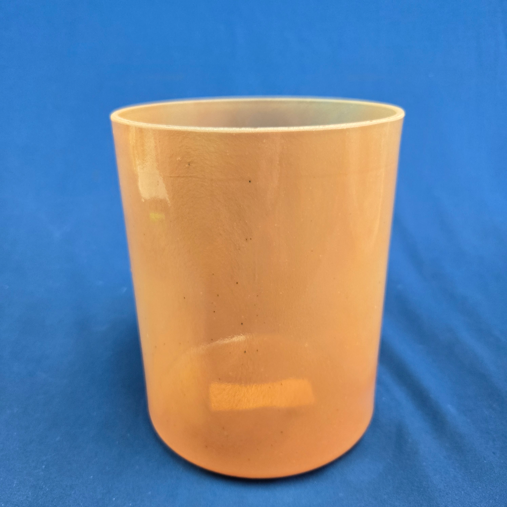 [4713] [#4713] 6" Orange Sapphire Infused Quartz Crystal Singing Bowl | 5C+23 | 530 Hz