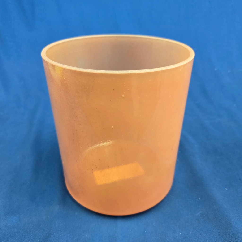 [4715] [#4715] 6" Orange Sapphire Infused Quartz Crystal Singing Bowl | 5C+7 | 556 Hz