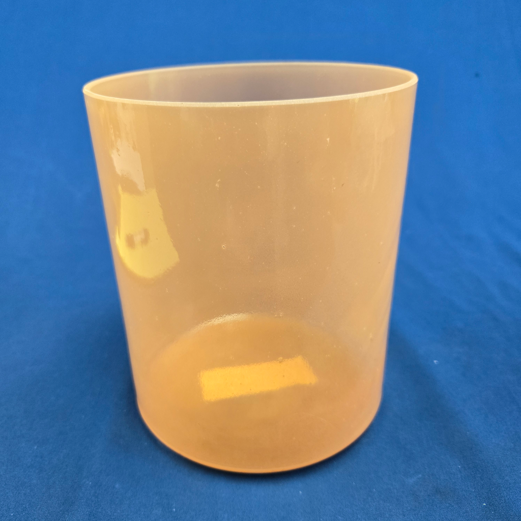 [4716] [#4716] 6" Orange Sapphire Infused Quartz Crystal Singing Bowl | 4G+3 | 392 Hz