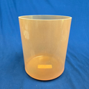 [#4726] 7" Orange Sapphire Infused Quartz Crystal Singing Bowl | 4E-32 | 323 Hz
